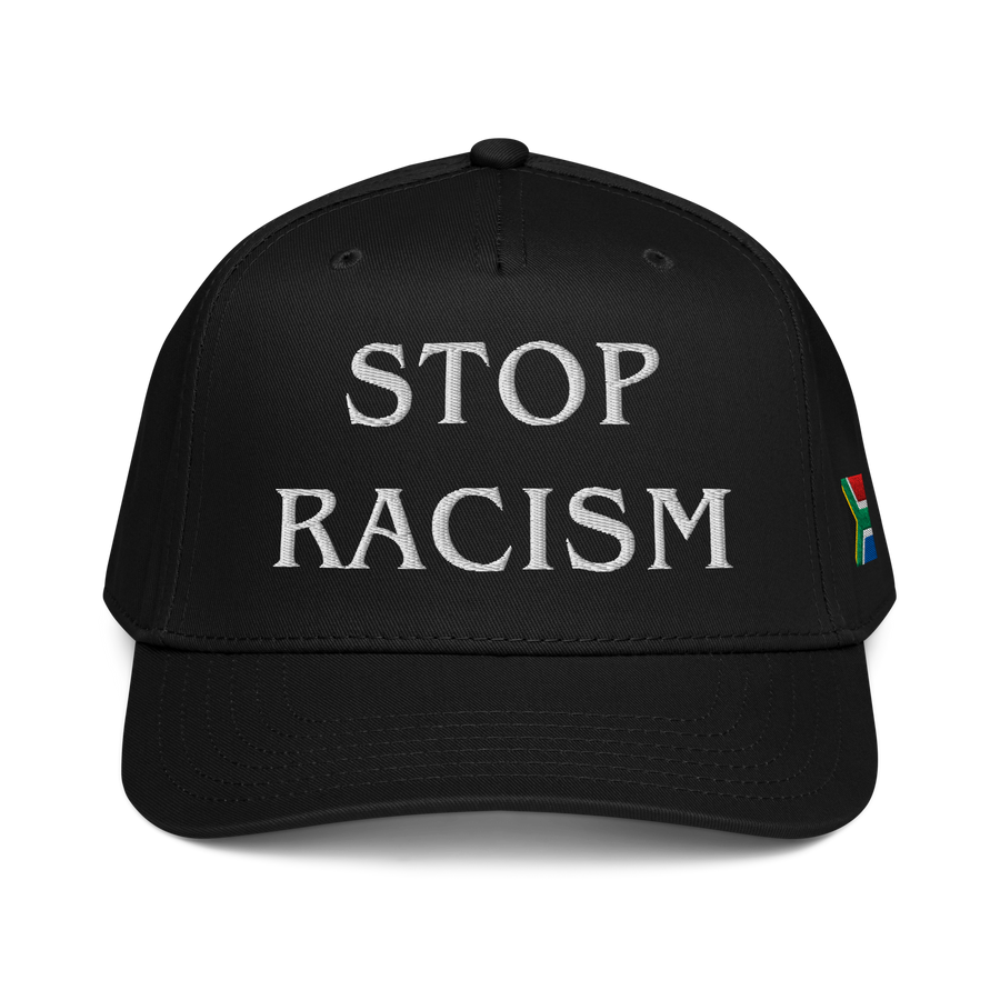South Africa Black Hat — White Stop Racism (Premium Edition)